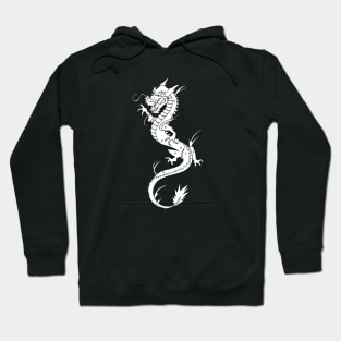 Traditional Dragon Drawing (Black and White) Hoodie